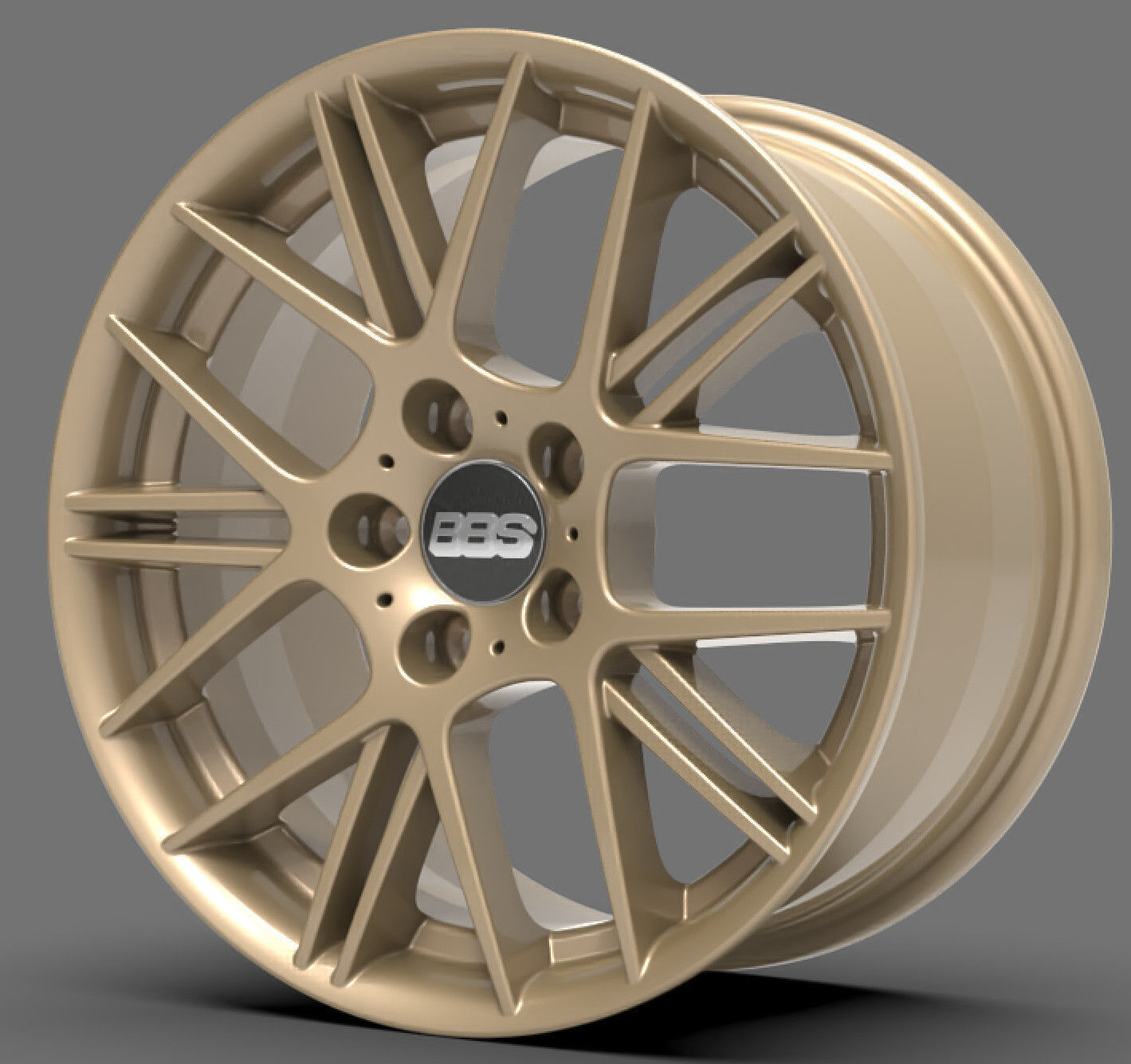 BBS wheel 9801 RT 9x18 with hub cap 3D model_3