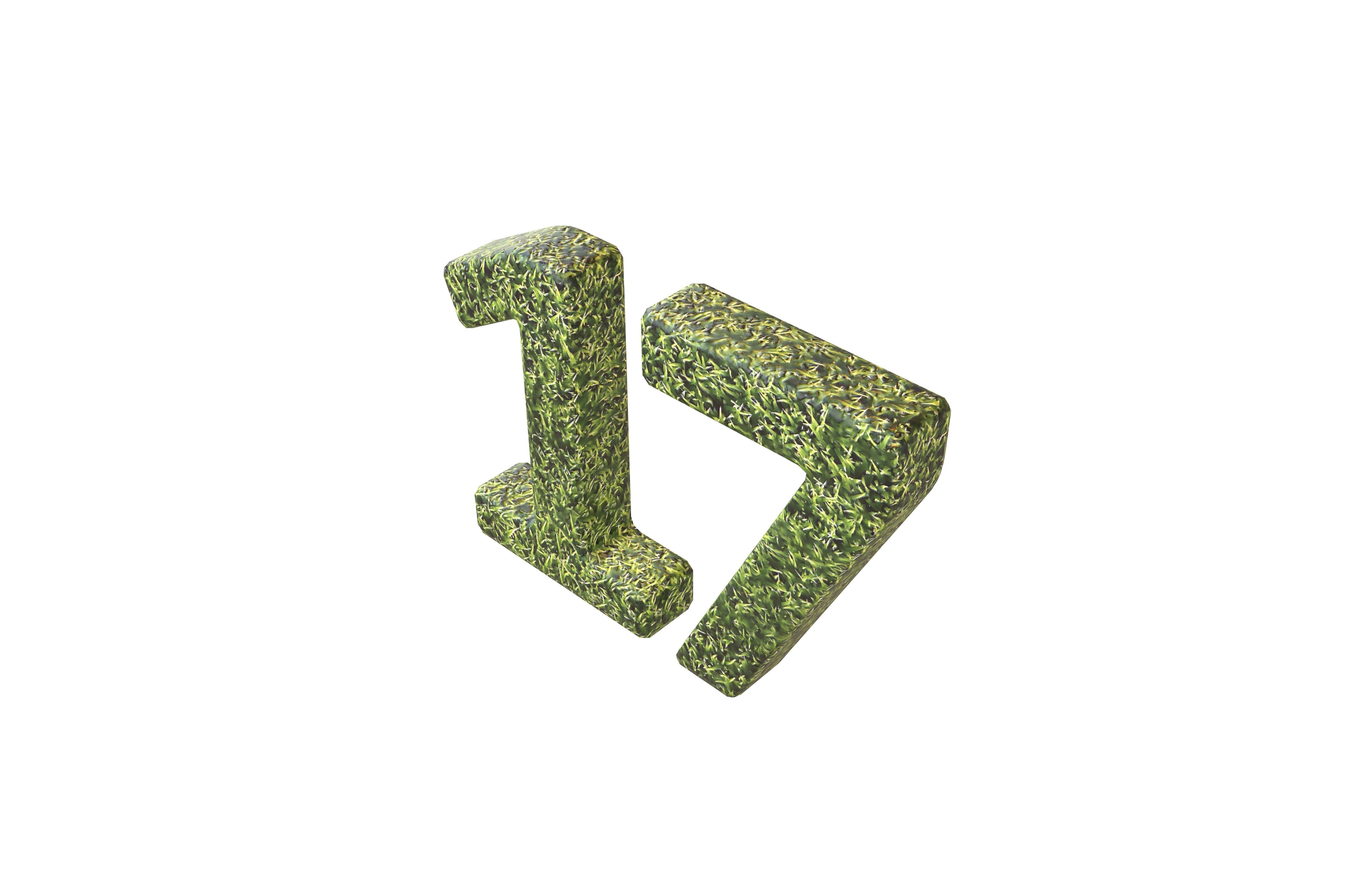 Grass Date Number 17 v2 001 Low-poly 3D model_3