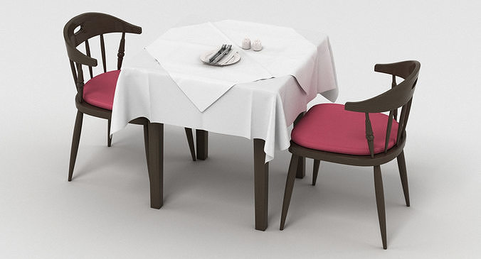 Restaurant Dining Place Setting Set 3D model
