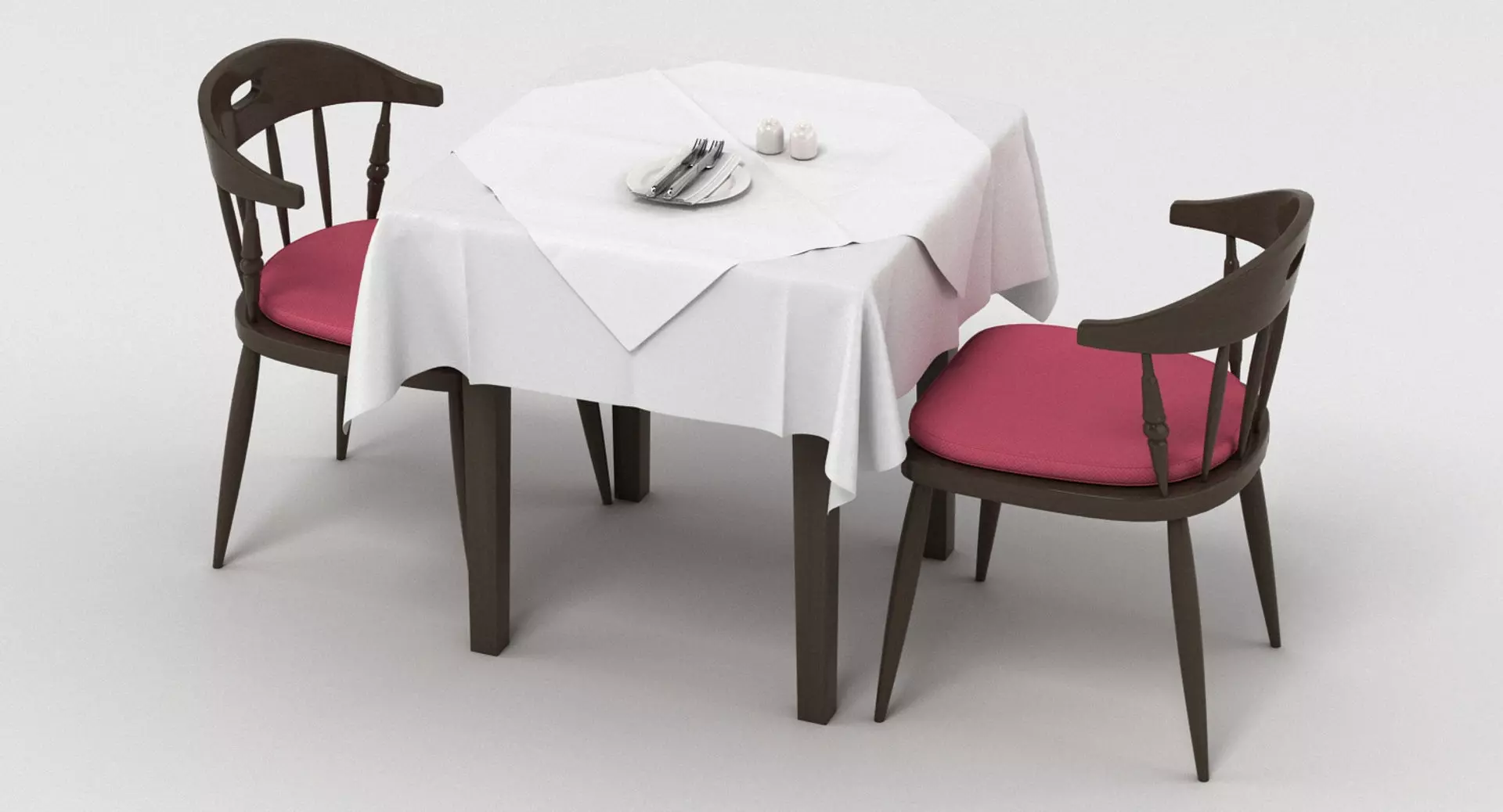 Restaurant Dining Place Setting Set 3D model