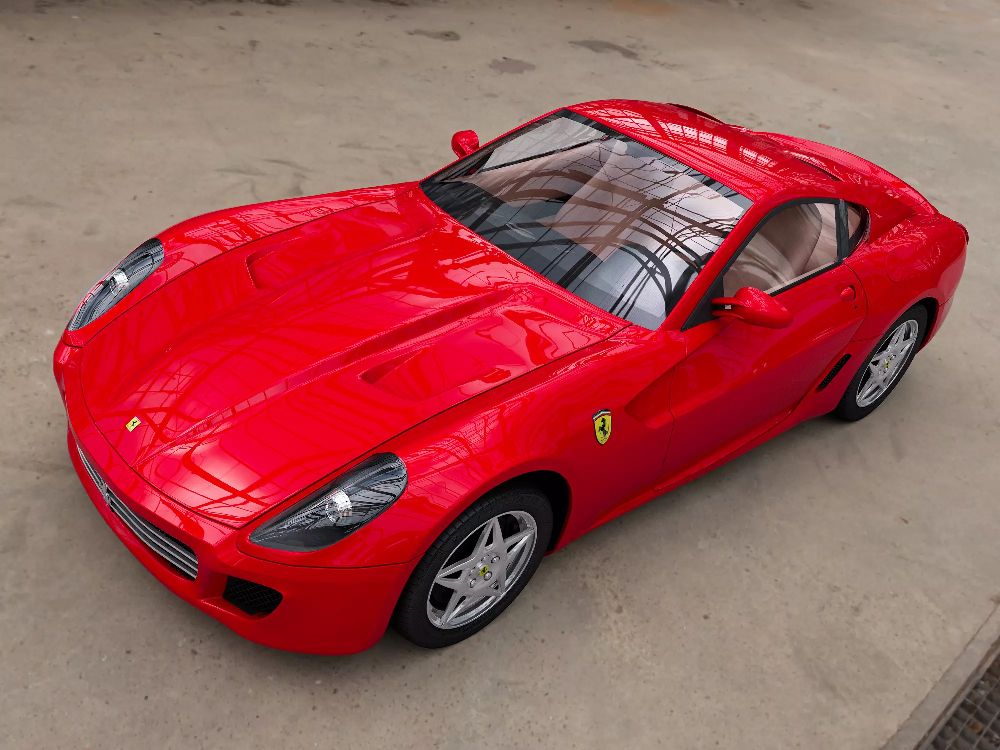 Ferrari Rigged 3D model_0