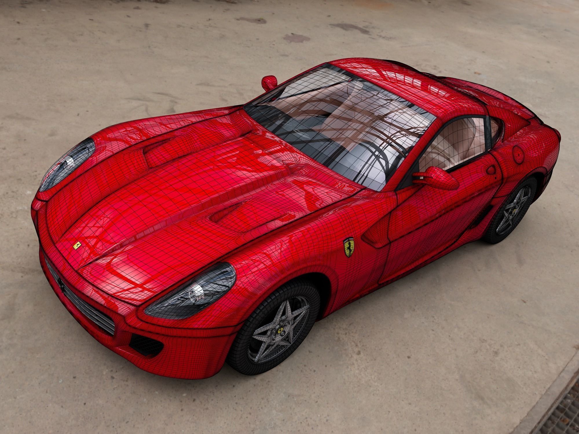 Ferrari Rigged 3D model_3