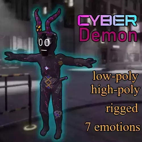 Cyber Demon Low-poly 3D model