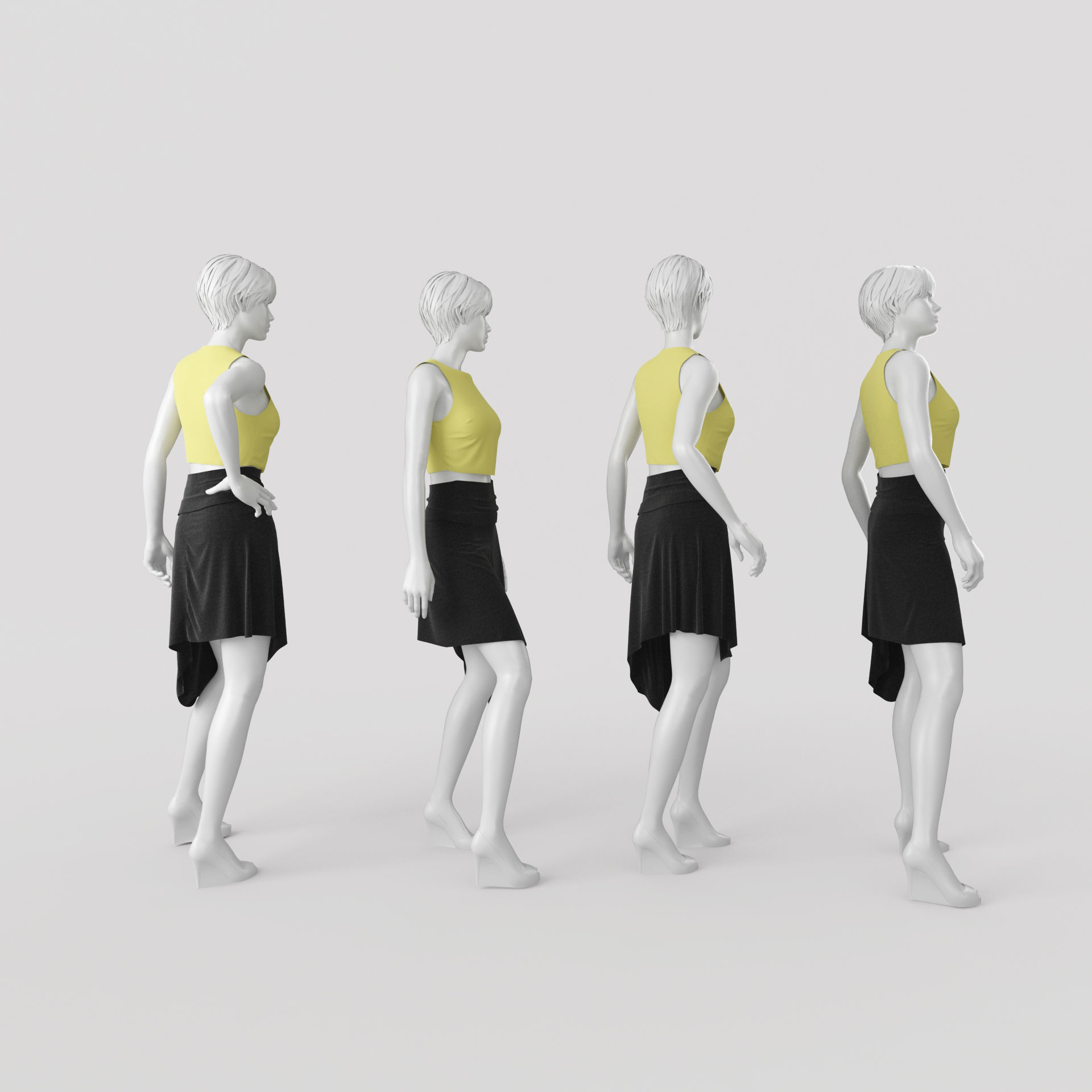 Woman Mannequin 4 3D model_3