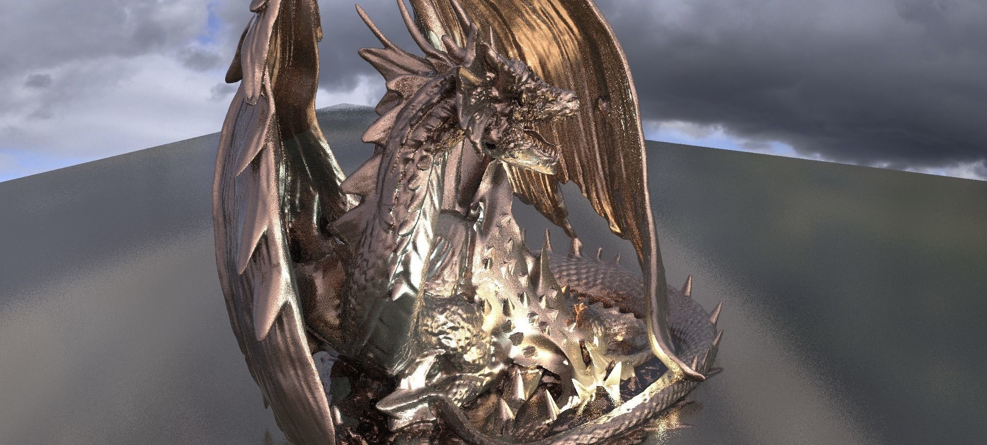 Arthurian Dragon King Sculpt 2  3D model_1