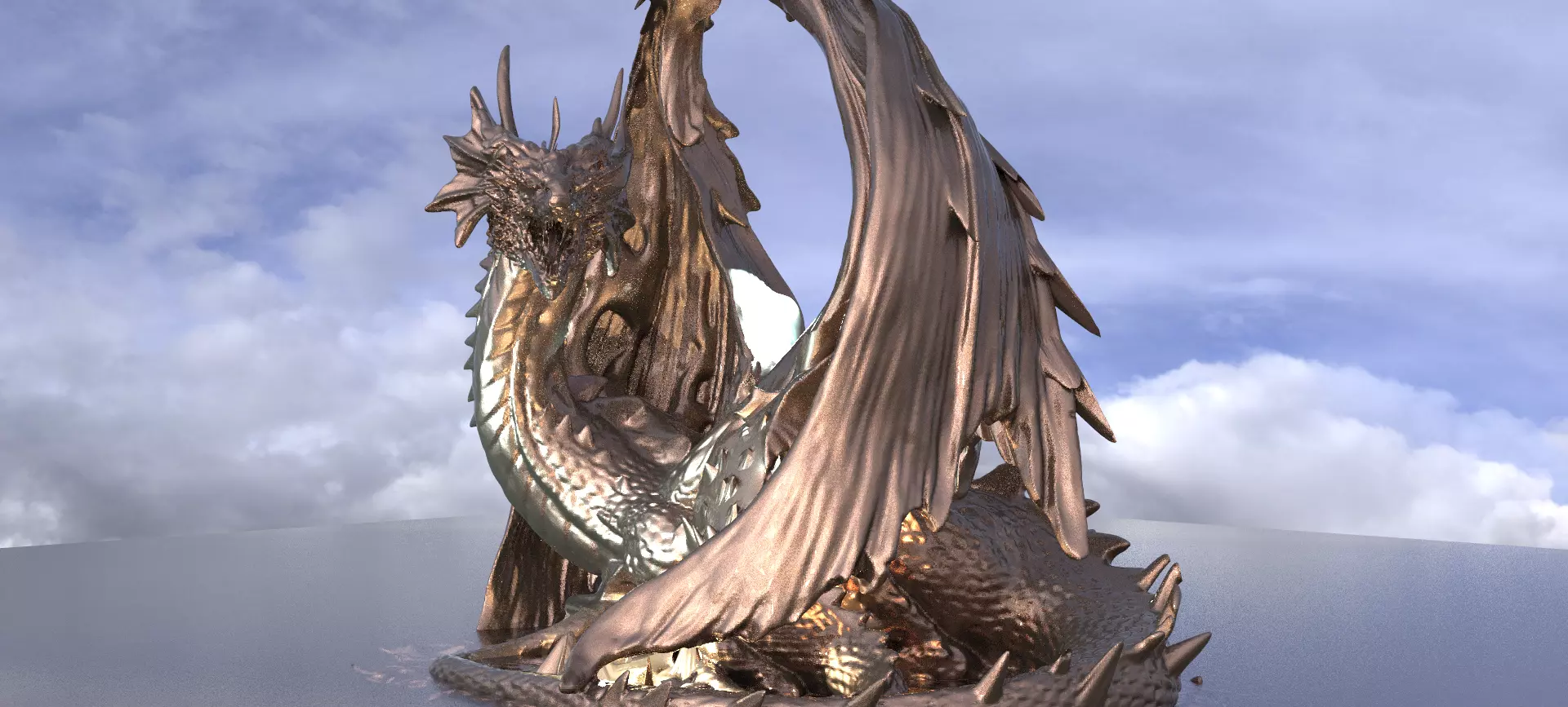 Arthurian Dragon King Sculpt 2  3D model_0
