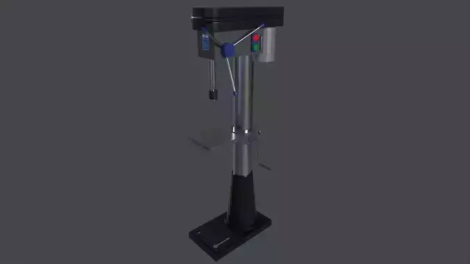 VERTICAL DRILL MACHINE TOOL Low-poly 3D model