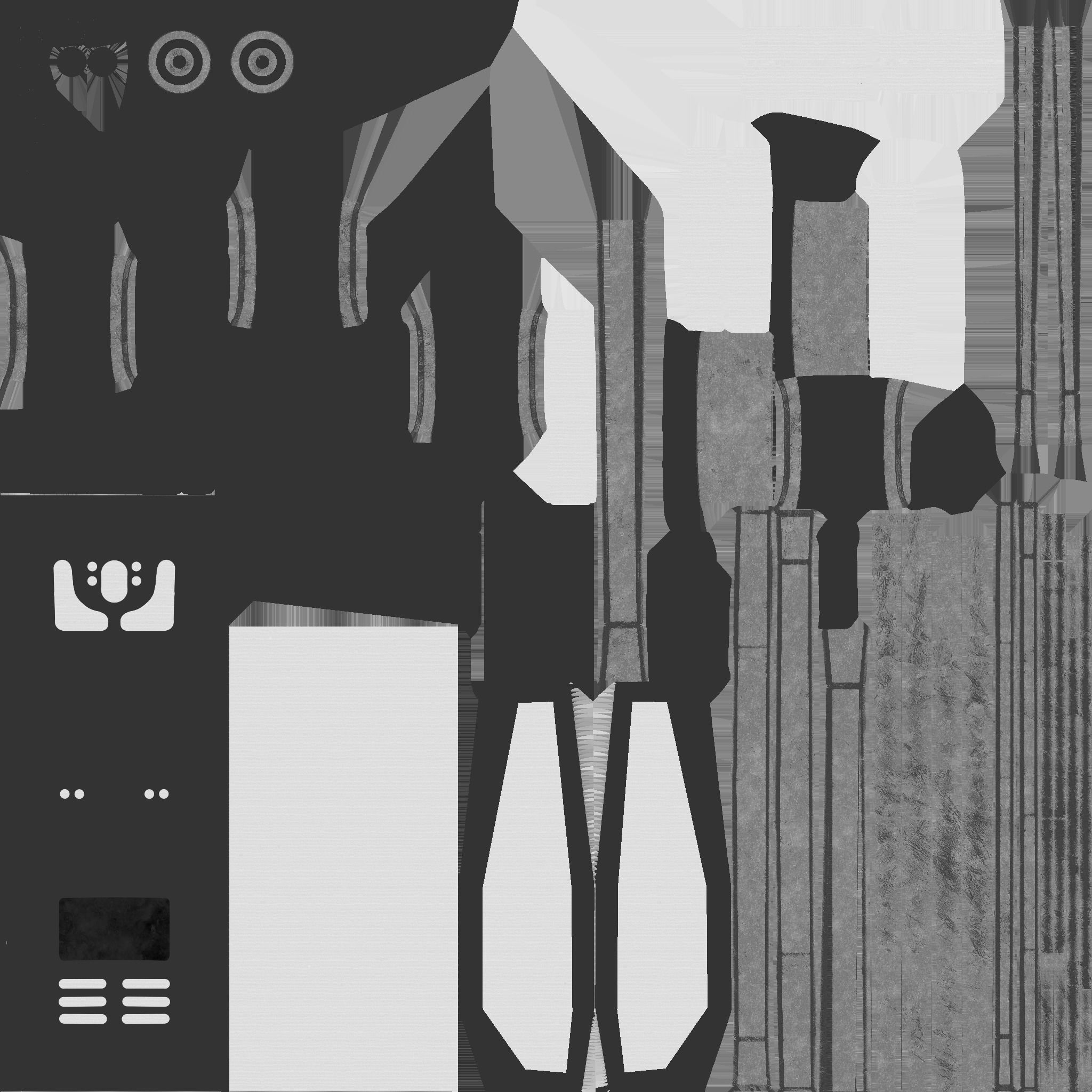 SciFi Backpack F10 Aluminum - Fashion Character Design Low-poly 3D model_24