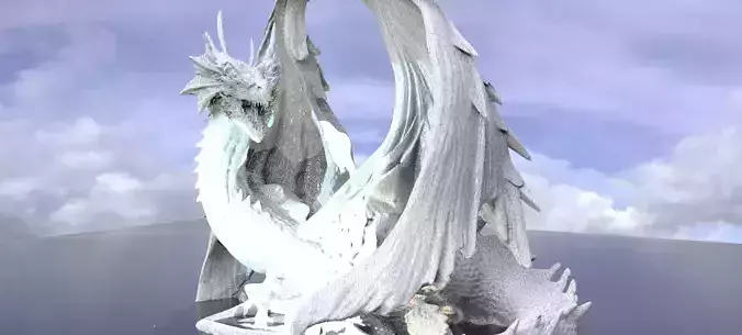 Arthurian Dragon King Sculpt 3 3D model