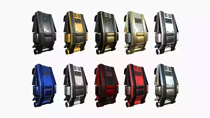 10 SciFi Backpack F Collection - Fashion Character Design 