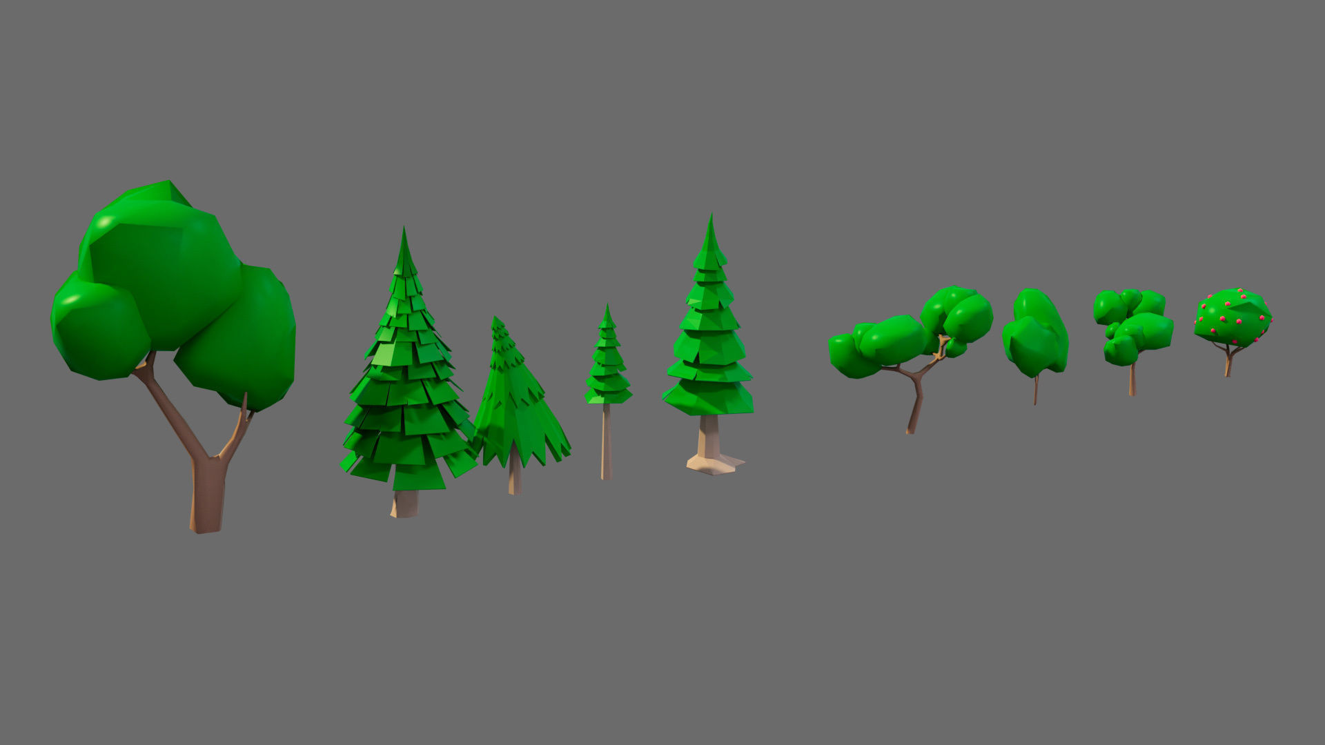 Cartoon sea village Low-poly 3D model_46