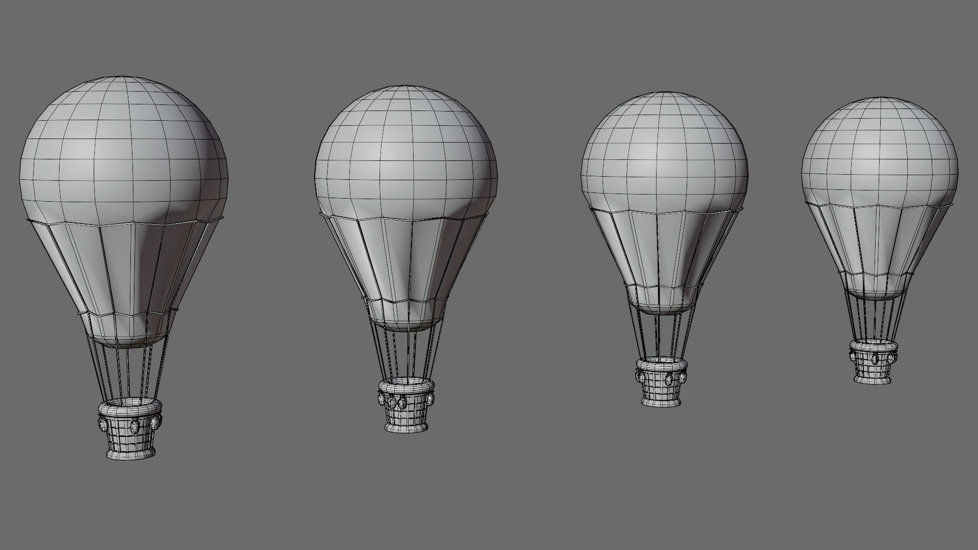 Cartoon sea village Low-poly 3D model_49