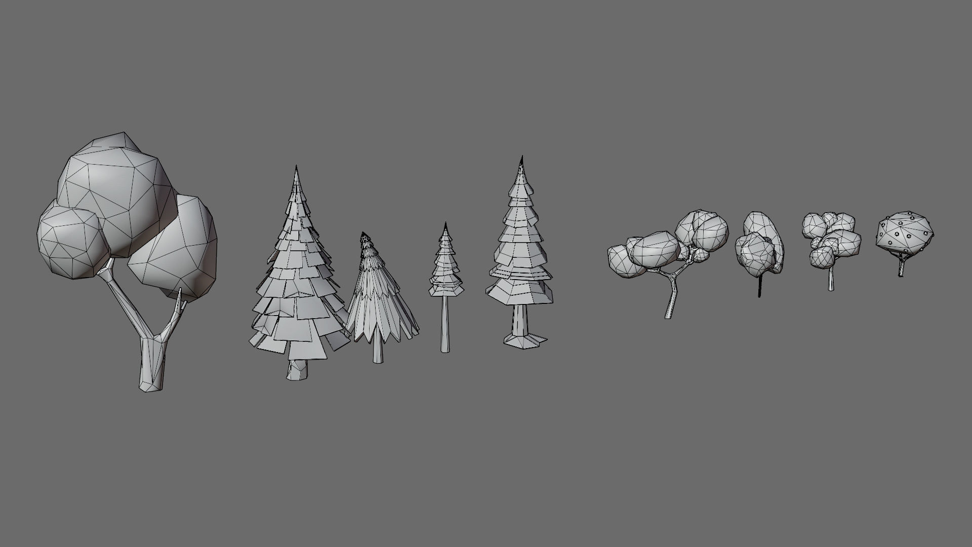 Cartoon sea village Low-poly 3D model_47