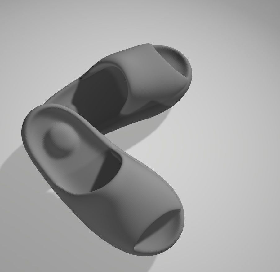 Yeezy Slides 3D model 3D printable CGTrader