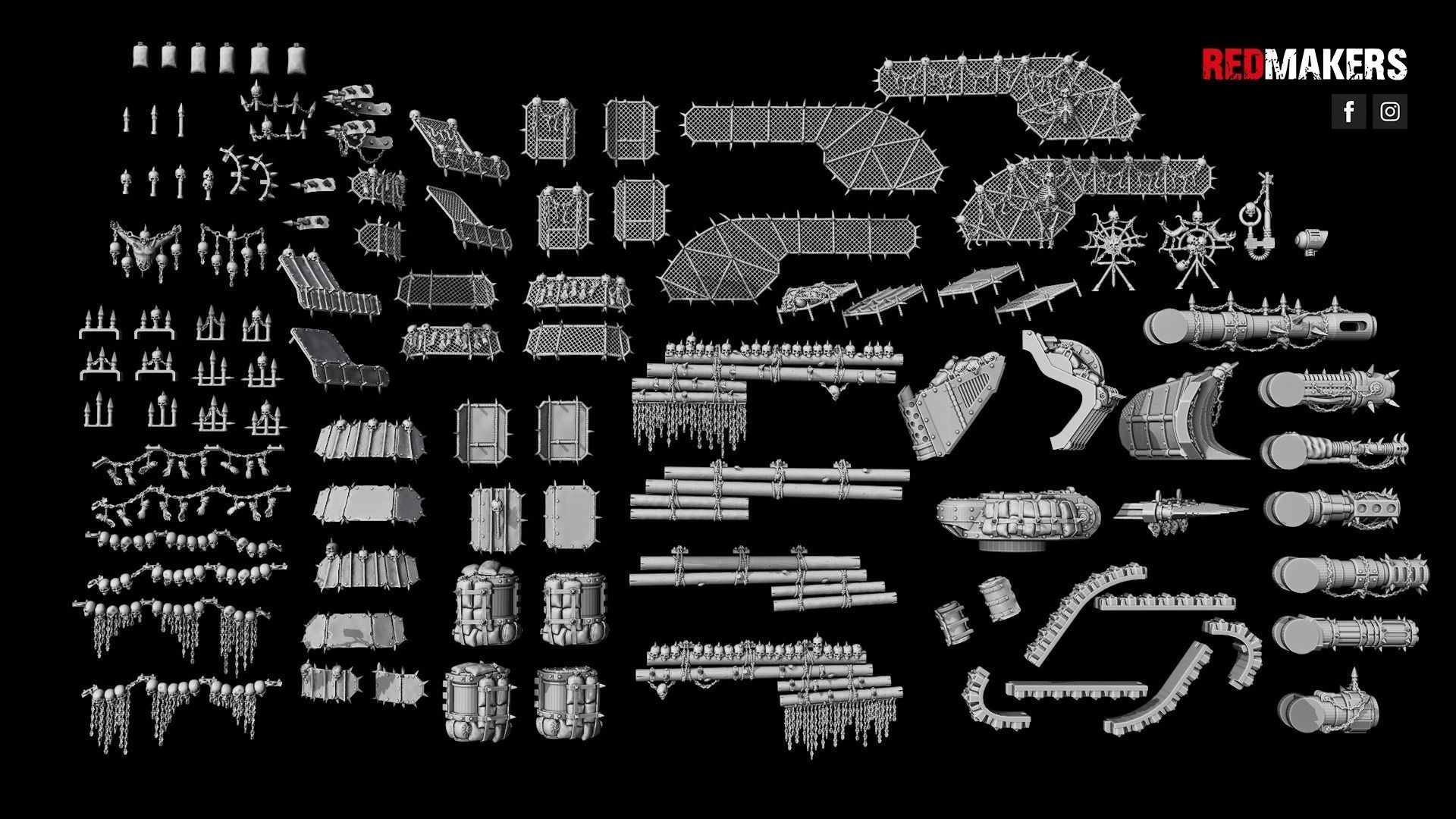Renegade Set for the Legendary Battle Tank - Heretics 3D print model_3