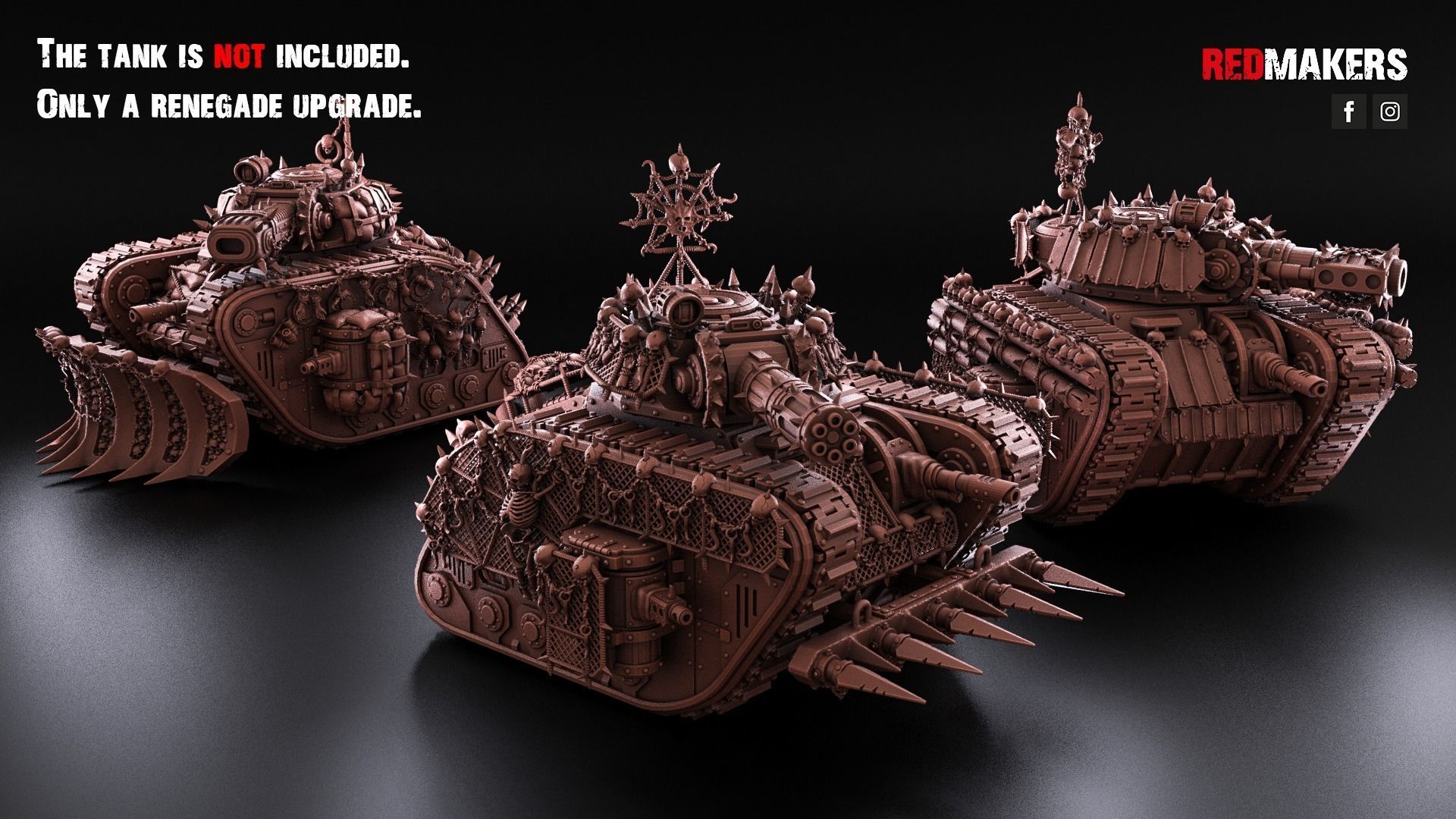 Renegade Set for the Legendary Battle Tank - Heretics 3D print model_4