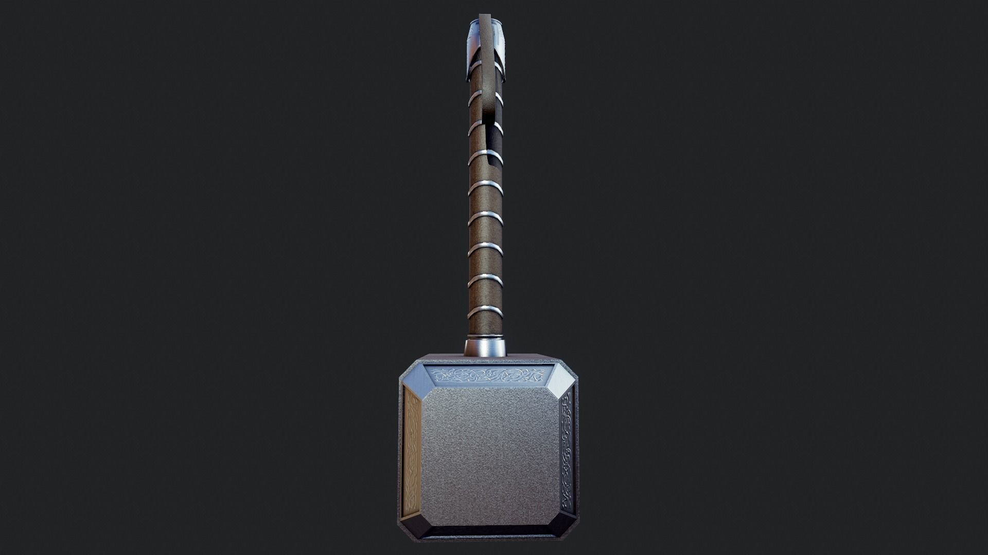 Thor  Hammer - Tutorial Included Low-poly 3D model_14