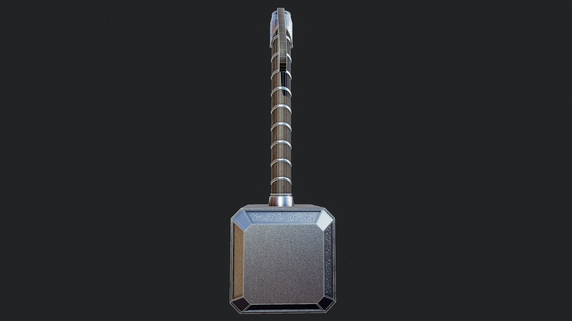 Thor  Hammer - Tutorial Included Low-poly 3D model_15