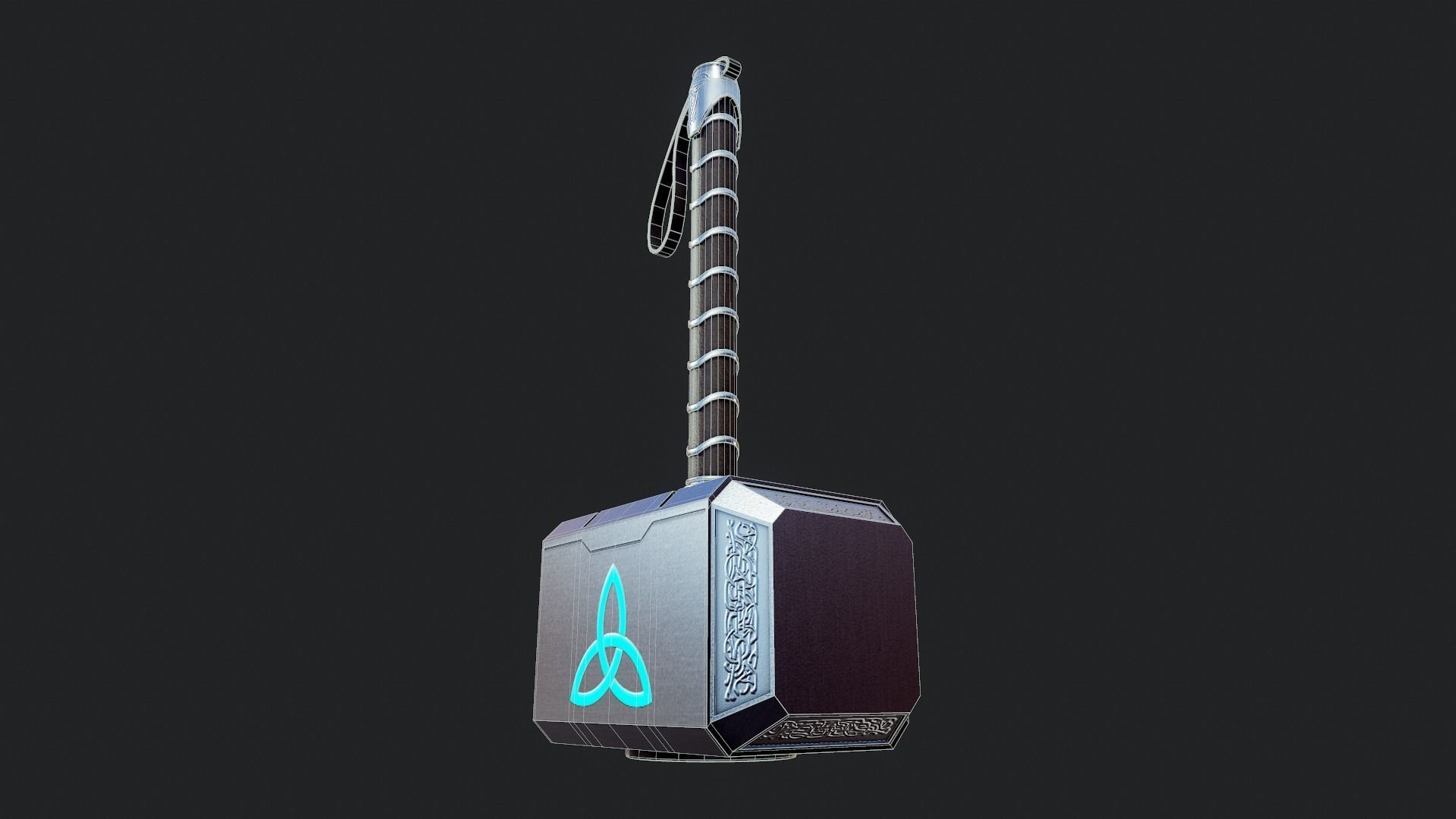 Thor  Hammer - Tutorial Included Low-poly 3D model_3
