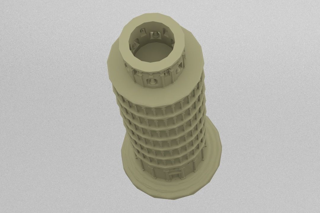 Tower Pisa 3D print model_5