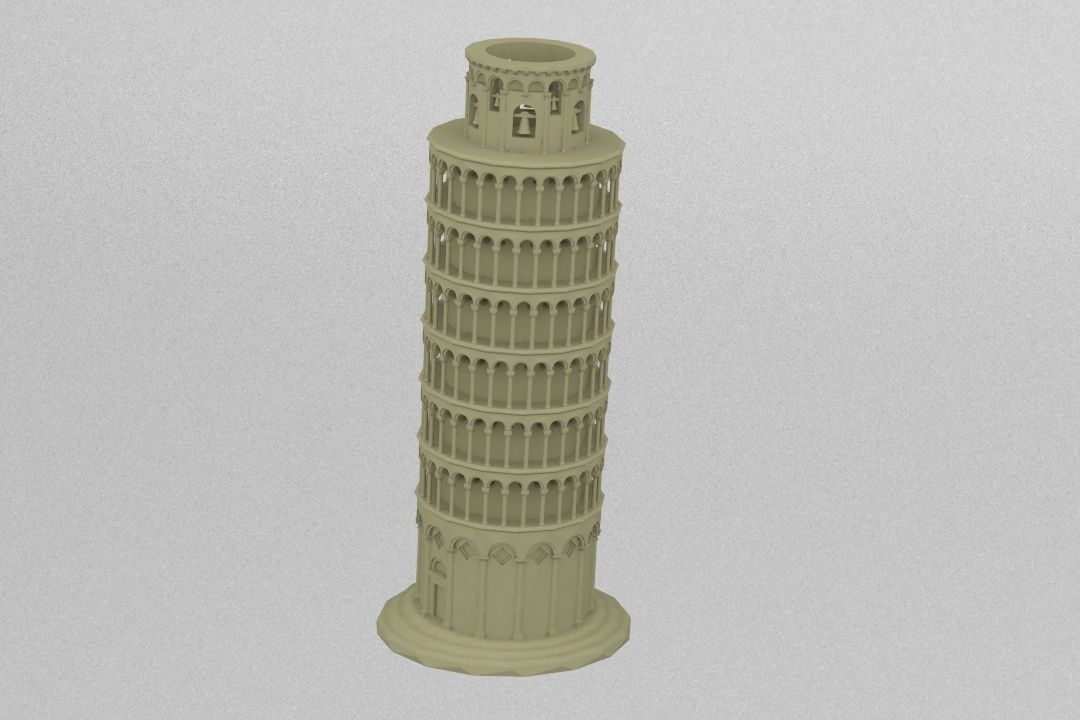 Tower Pisa 3D print model_1