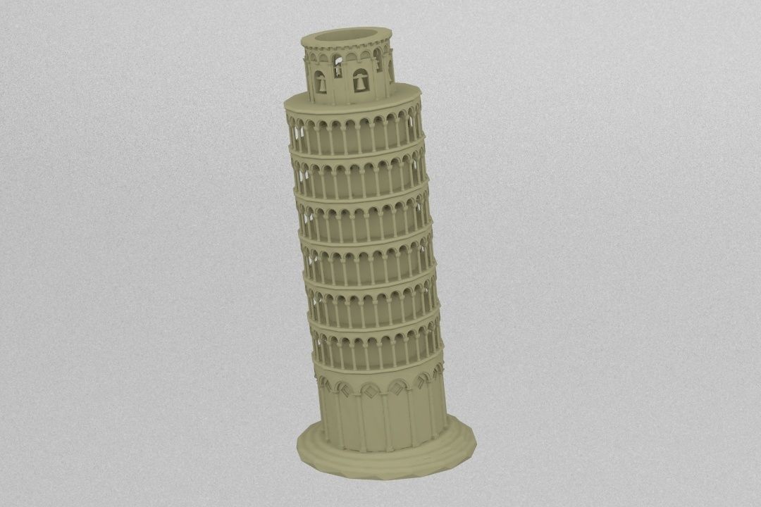 Tower Pisa 3D print model_3