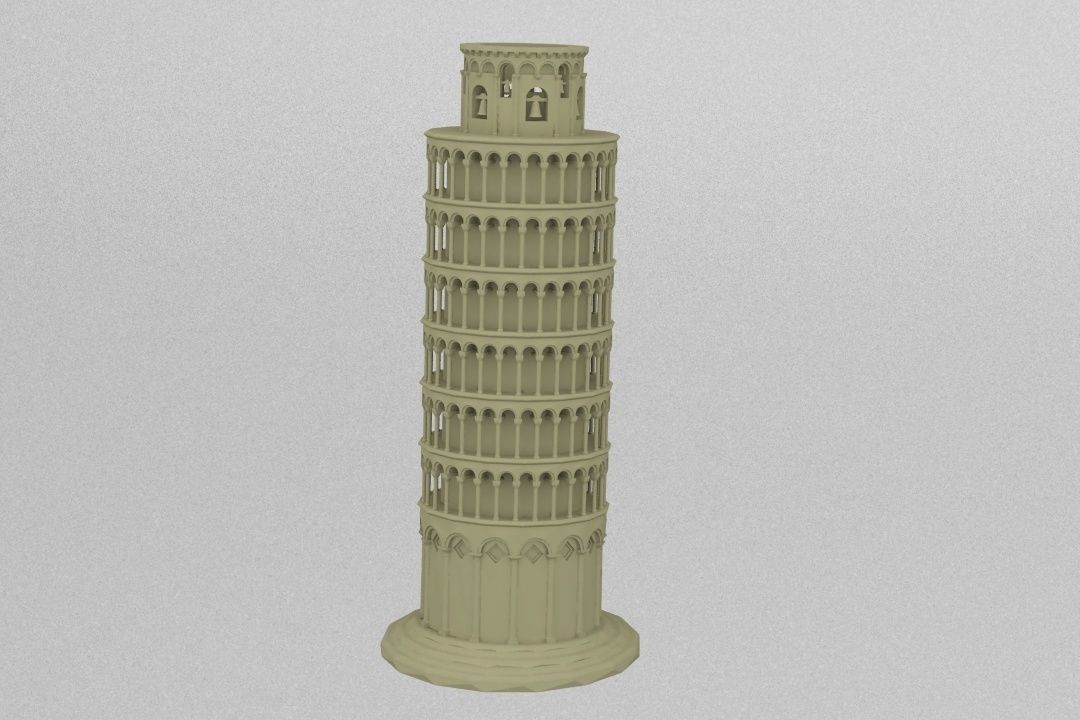Tower Pisa 3D print model_4