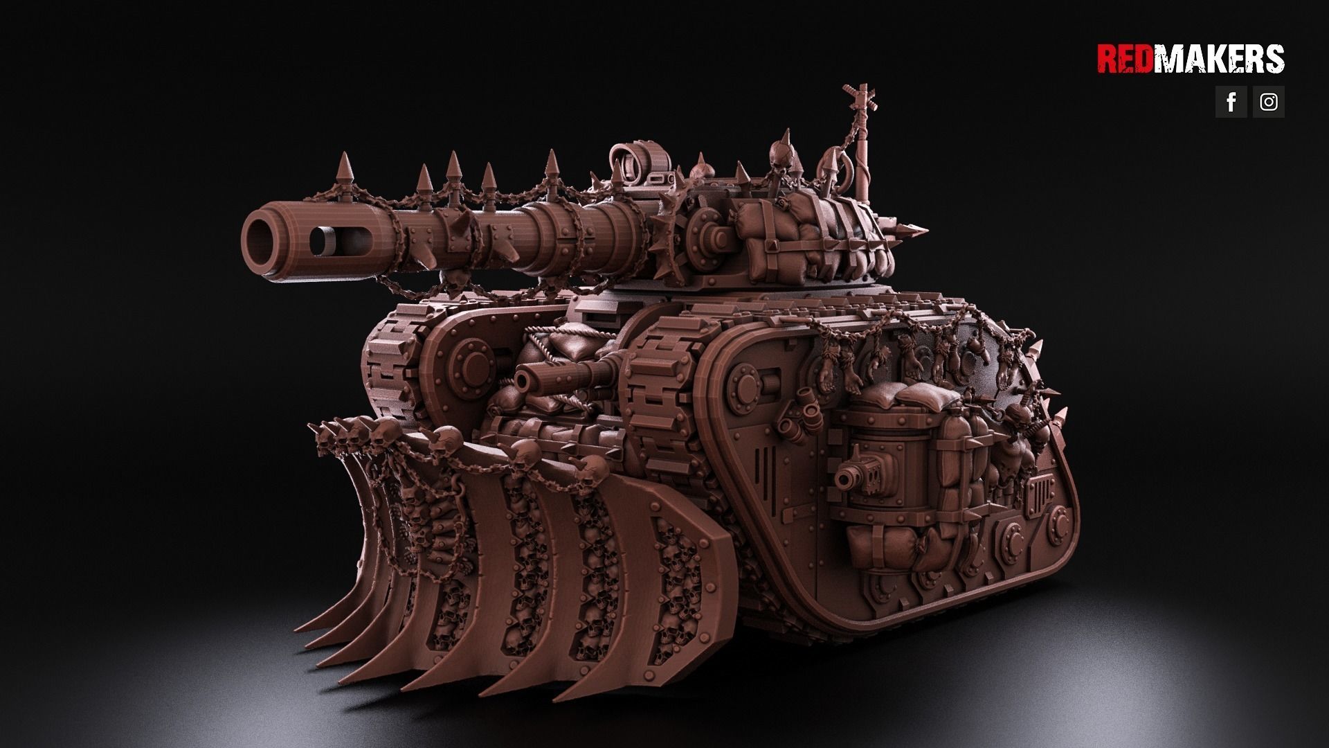 Renegade Legendary Battle Tank - Heretics 3D print model_9
