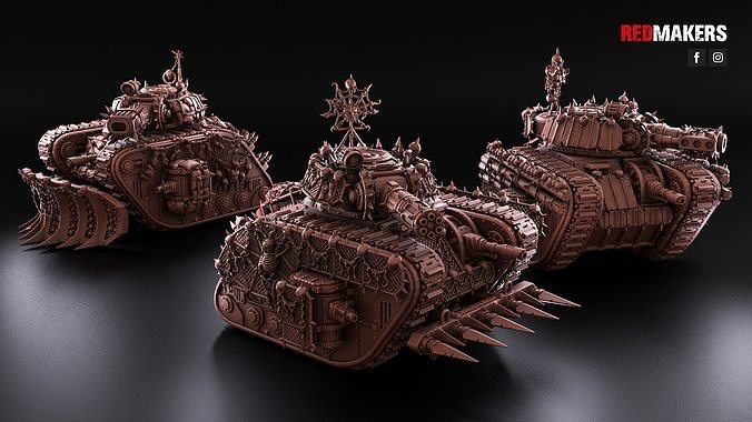 Renegade Legendary Battle Tank - Heretics 3D print model 5
