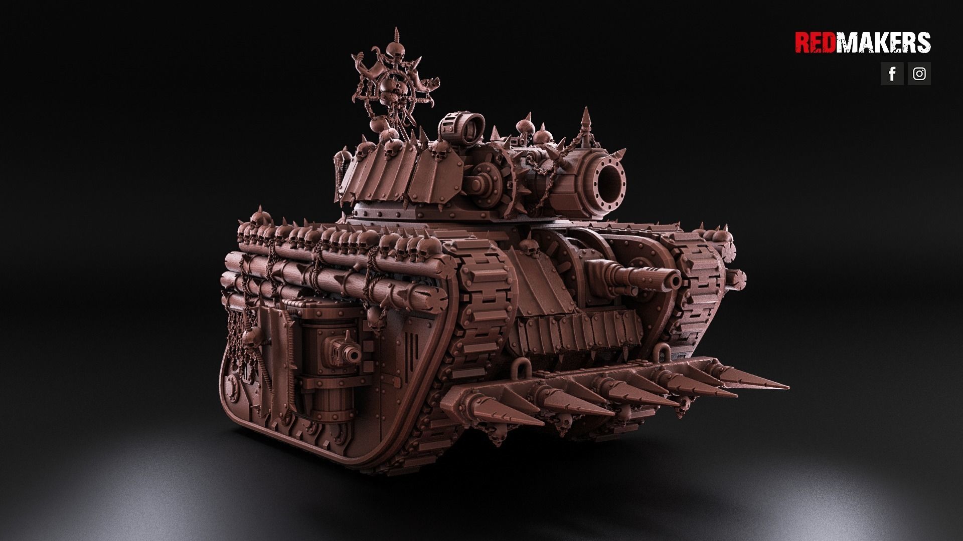 Renegade Legendary Battle Tank - Heretics 3D print model_3