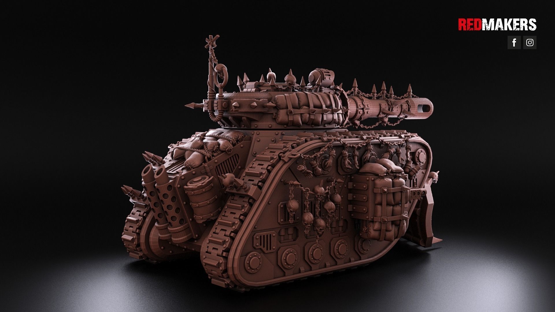 Renegade Legendary Battle Tank - Heretics 3D print model_17