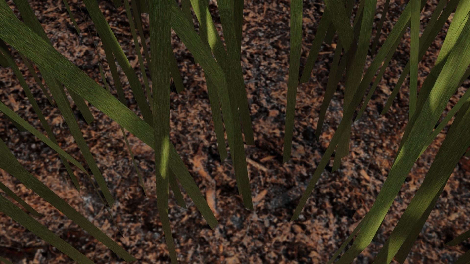 Grass in pot Low-poly 3D model_6