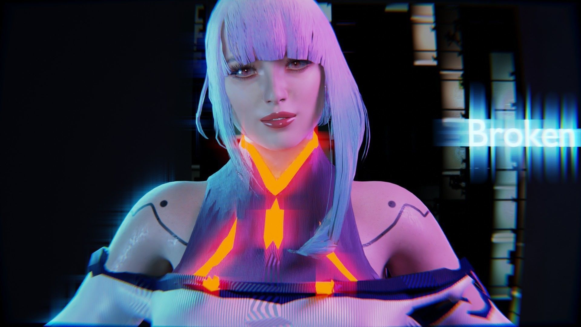 Modular Sci Fi Cyberpunkish-Game Ready Female Characters  Low-poly 3D model_19