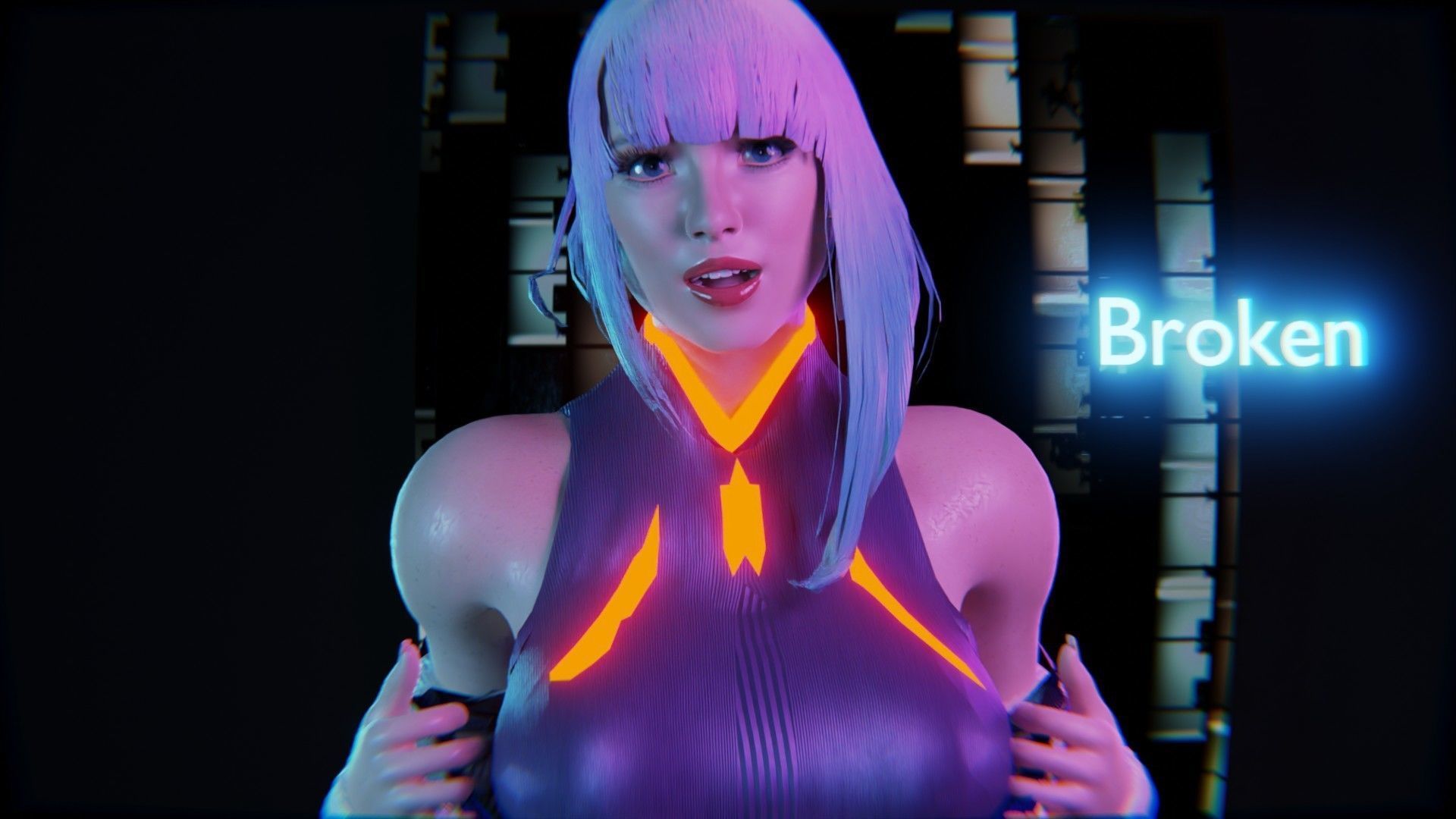 Modular Sci Fi Cyberpunkish-Game Ready Female Characters  Low-poly 3D model_24