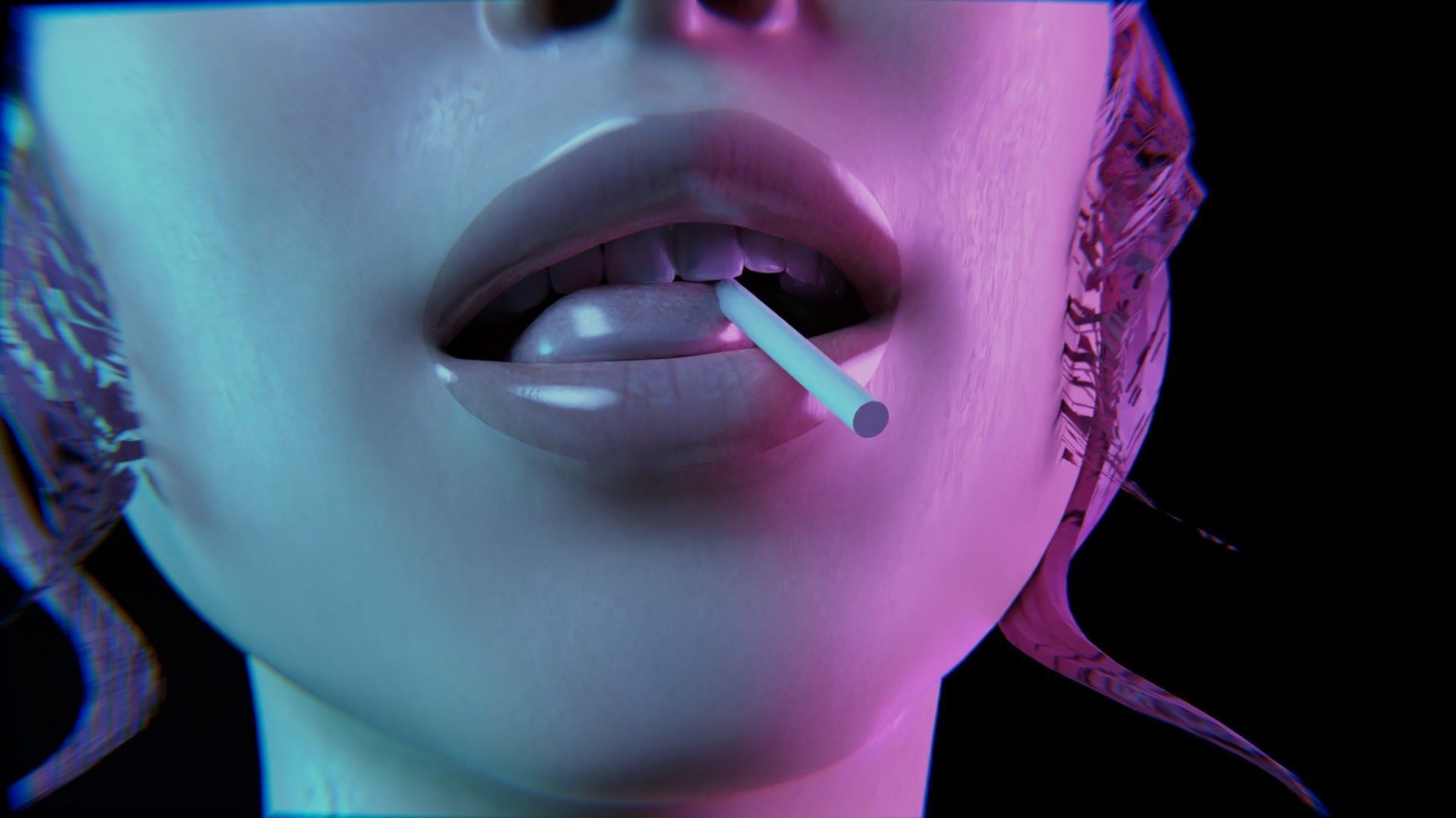 Modular Sci Fi Cyberpunkish-Game Ready Female Characters  Low-poly 3D model_28