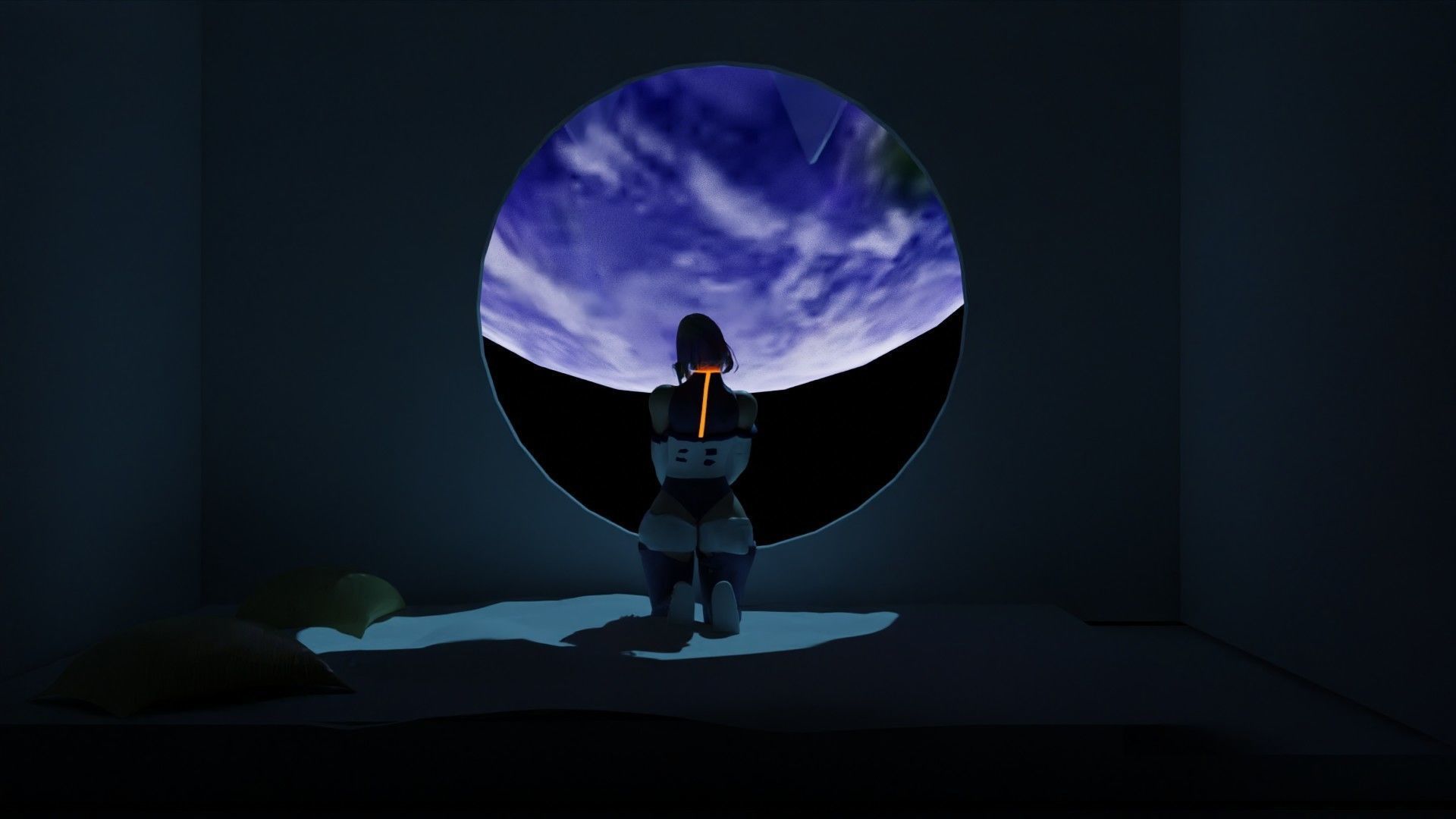 Modular Sci Fi Cyberpunkish-Game Ready Female Characters  Low-poly 3D model_22