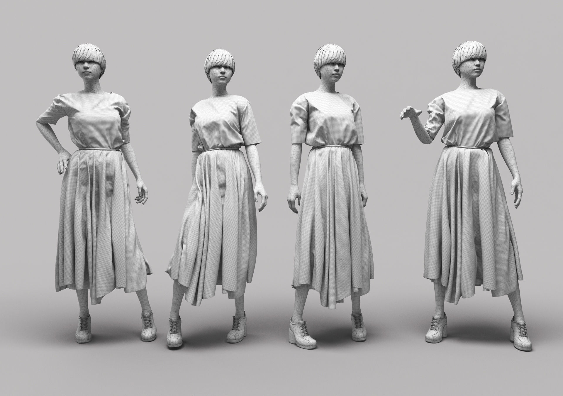 Woman Mannequin 17 3D model_4