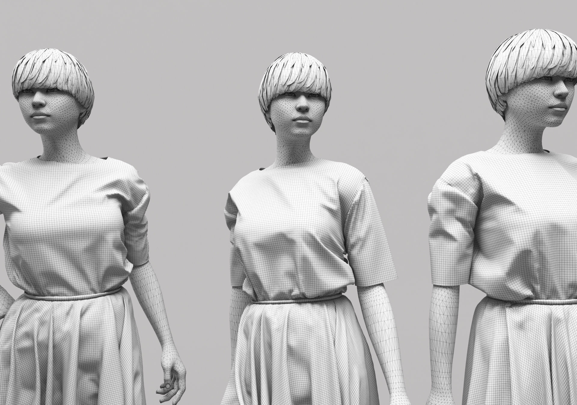 Woman Mannequin 17 3D model_6