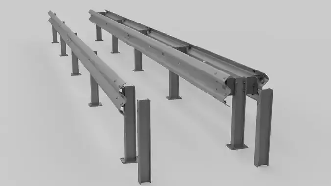 Guardrail - Crash Barrier Set