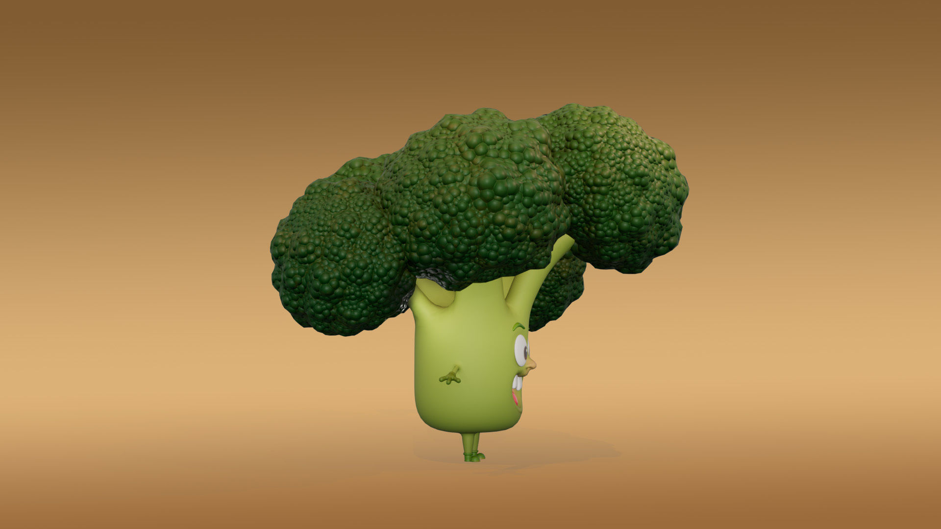 3D Set of vegetables Low-poly 3D model_4