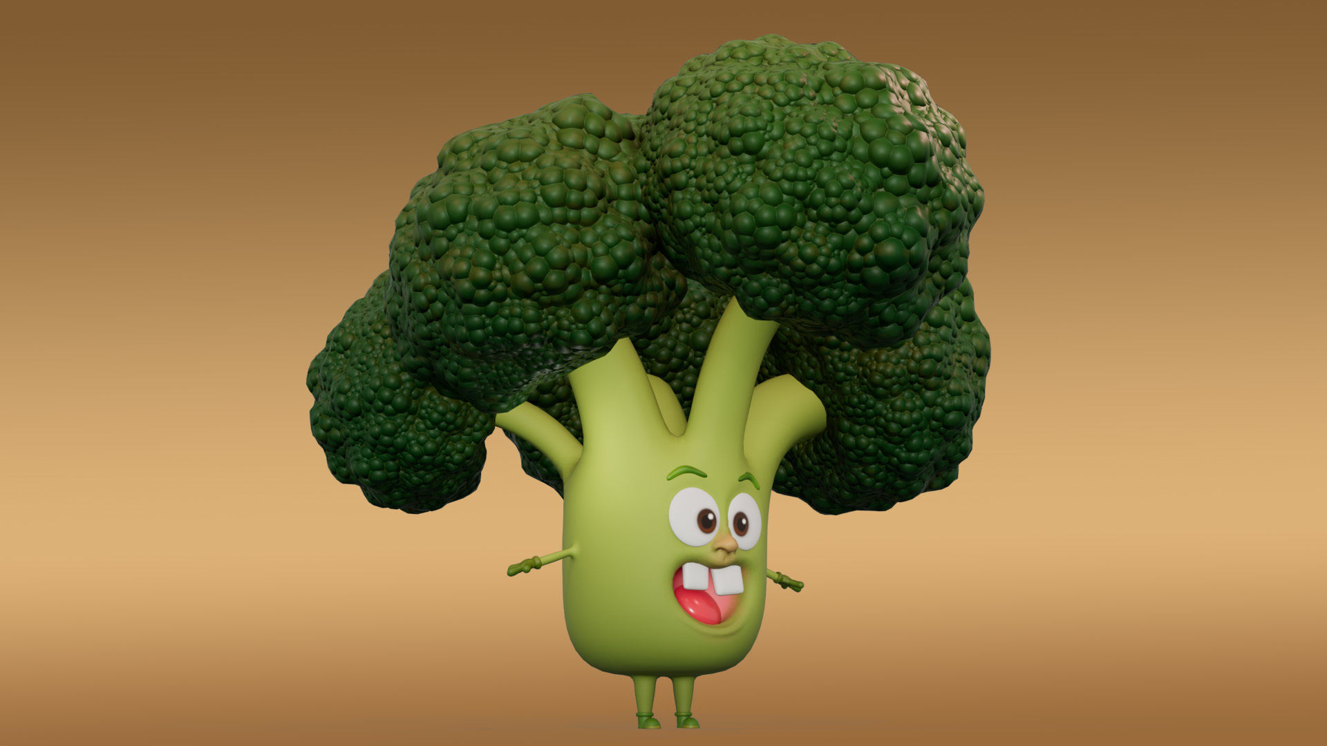 3D Set of vegetables Low-poly 3D model_9
