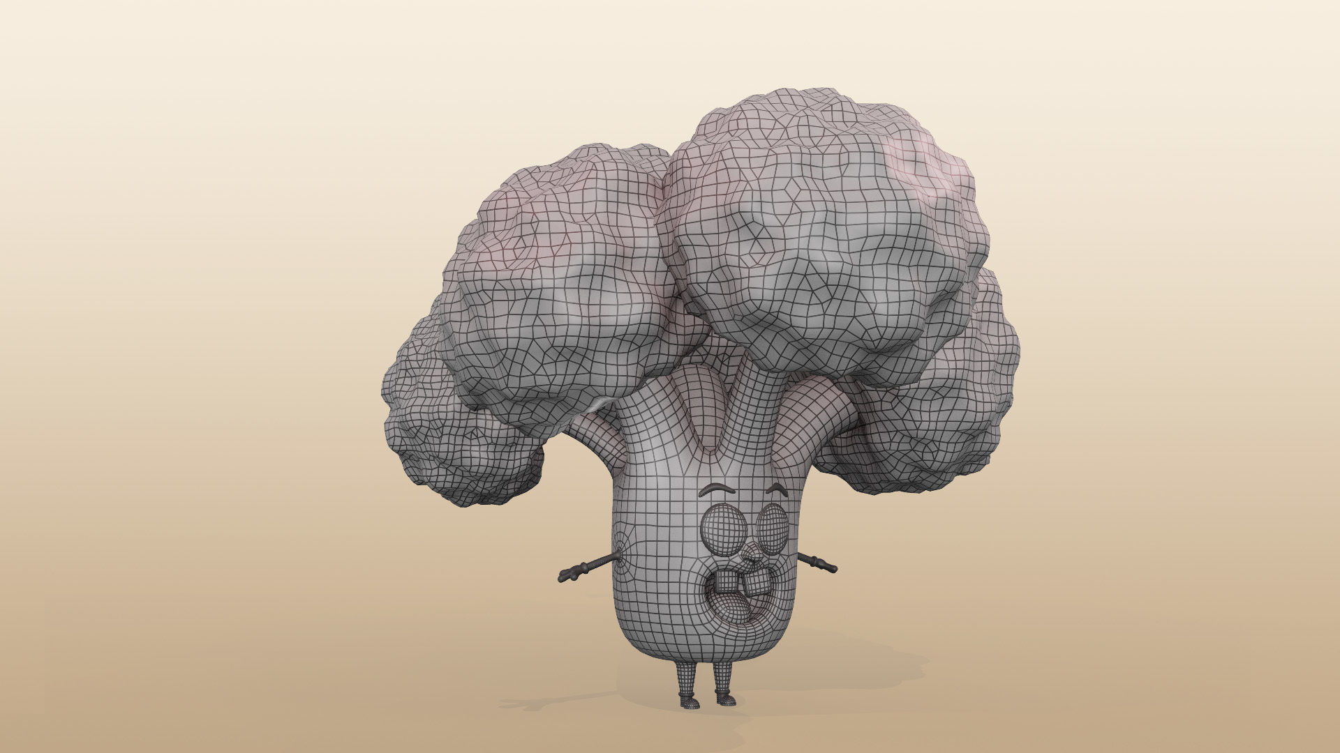 3D Set of vegetables Low-poly 3D model_31