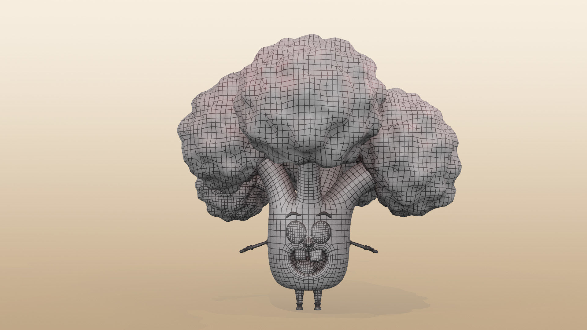 3D Set of vegetables Low-poly 3D model_28