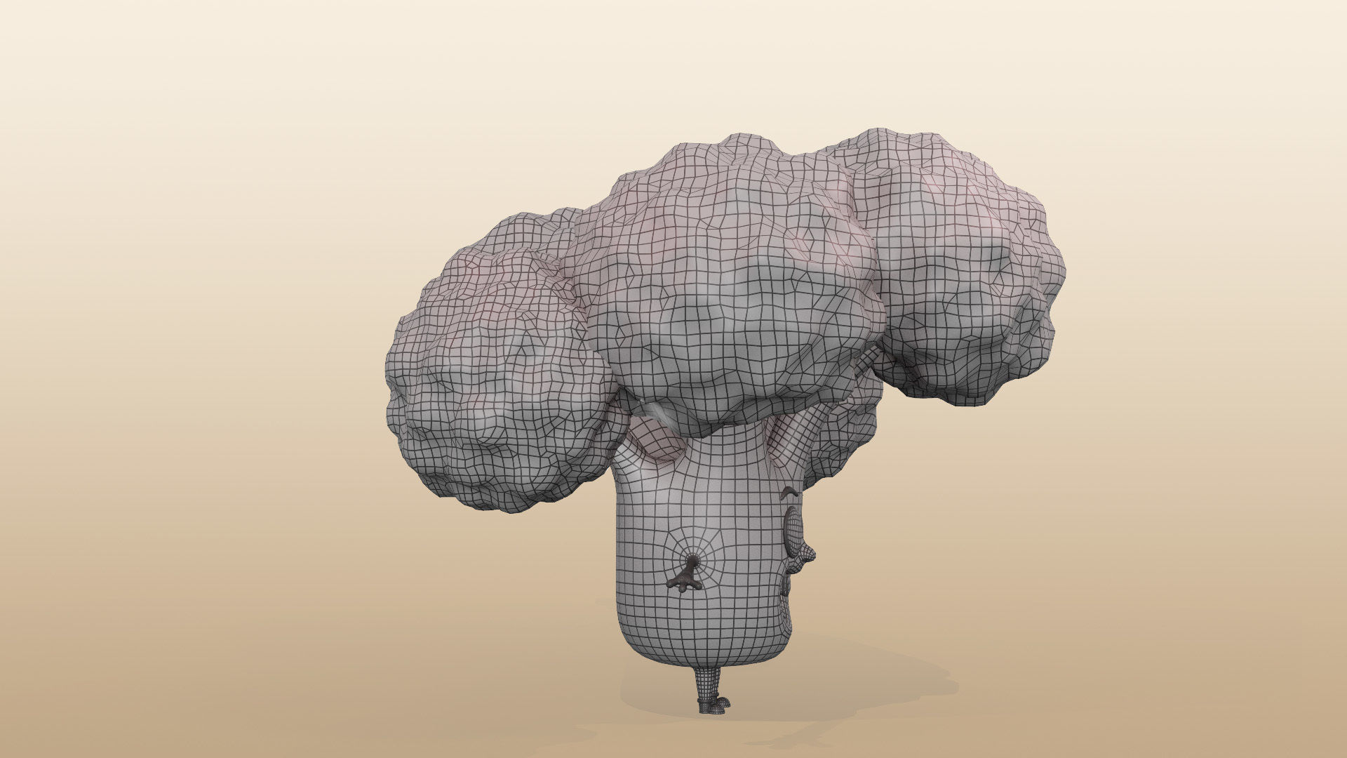 3D Set of vegetables Low-poly 3D model_30