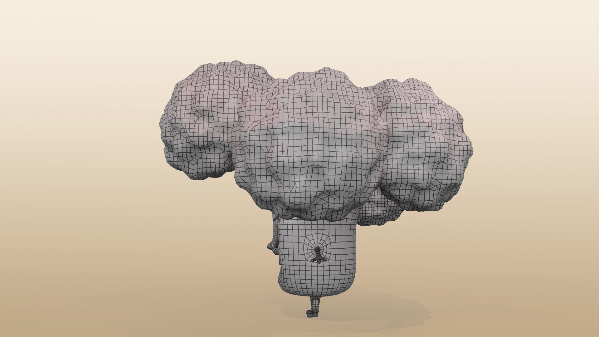 3D Set of vegetables Low-poly 3D model_29