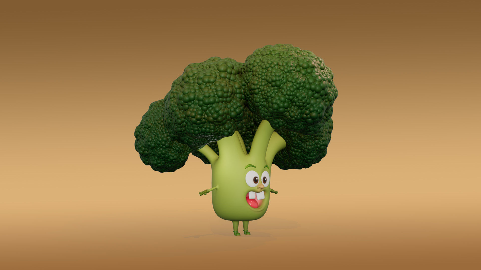 3D Set of vegetables Low-poly 3D model_3