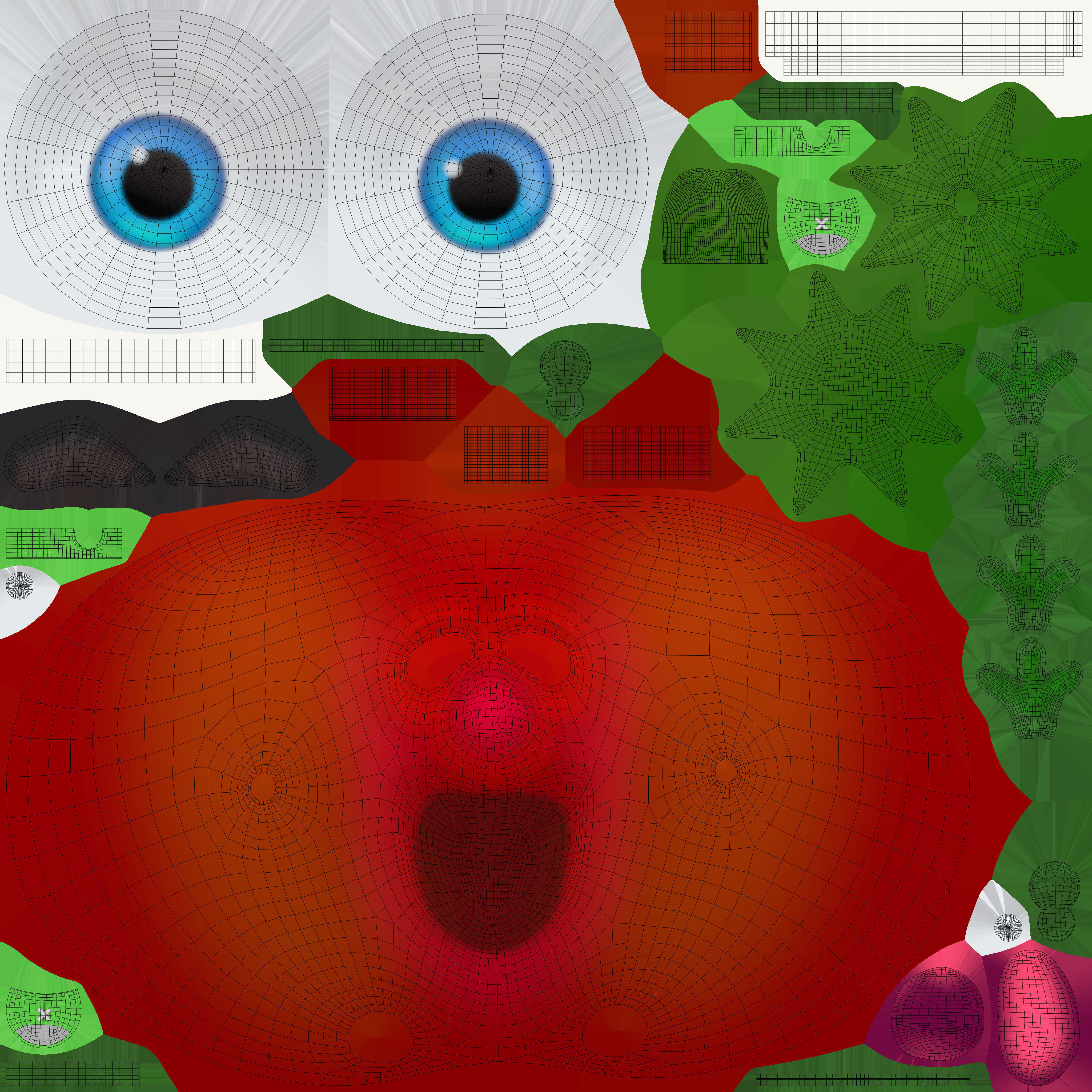 3D Set of vegetables Low-poly 3D model_45