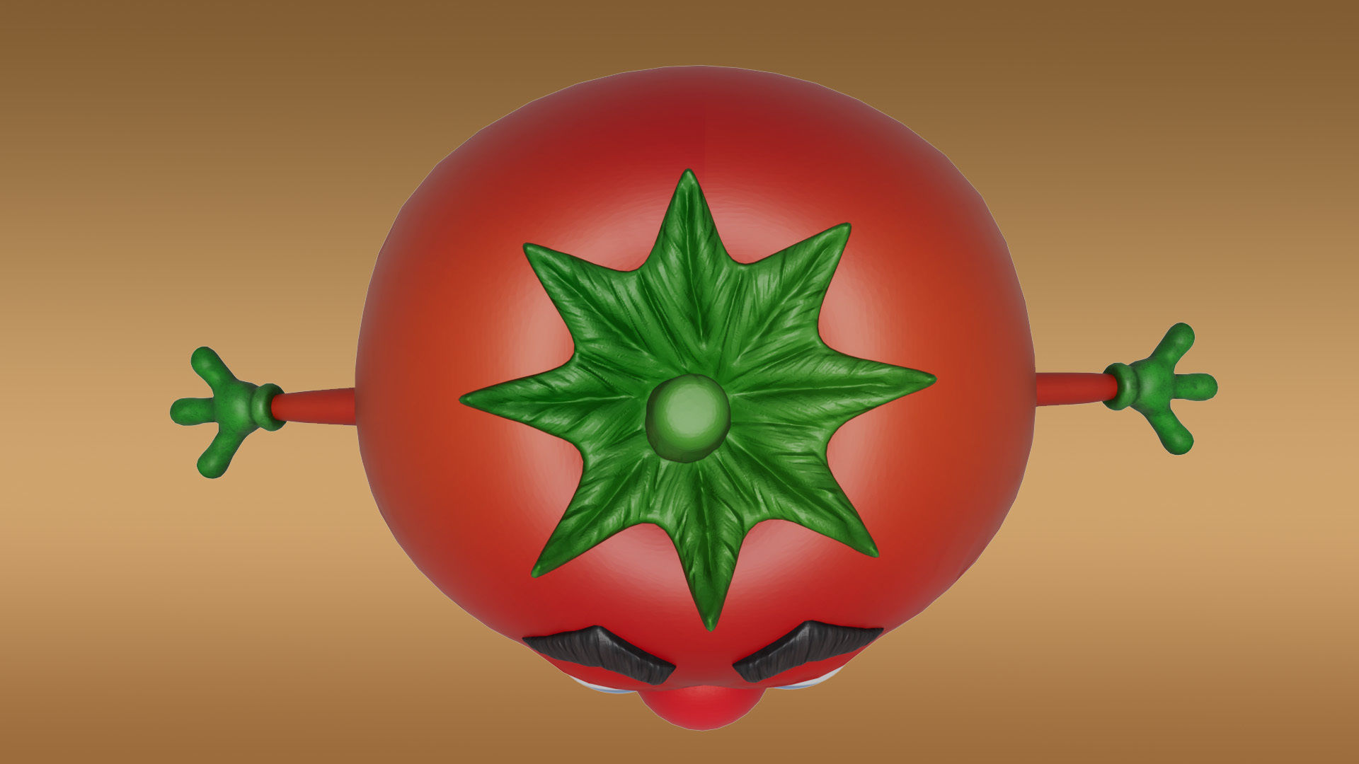 3D Set of vegetables Low-poly 3D model_27