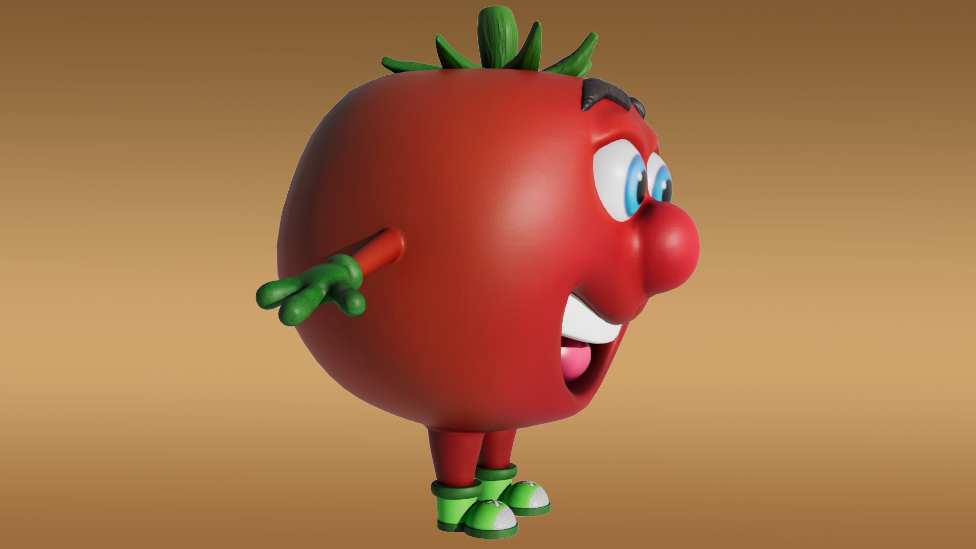 3D Set of vegetables Low-poly 3D model_23