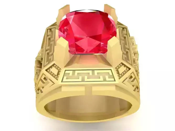  diamond and chinese dragon men ring 3717